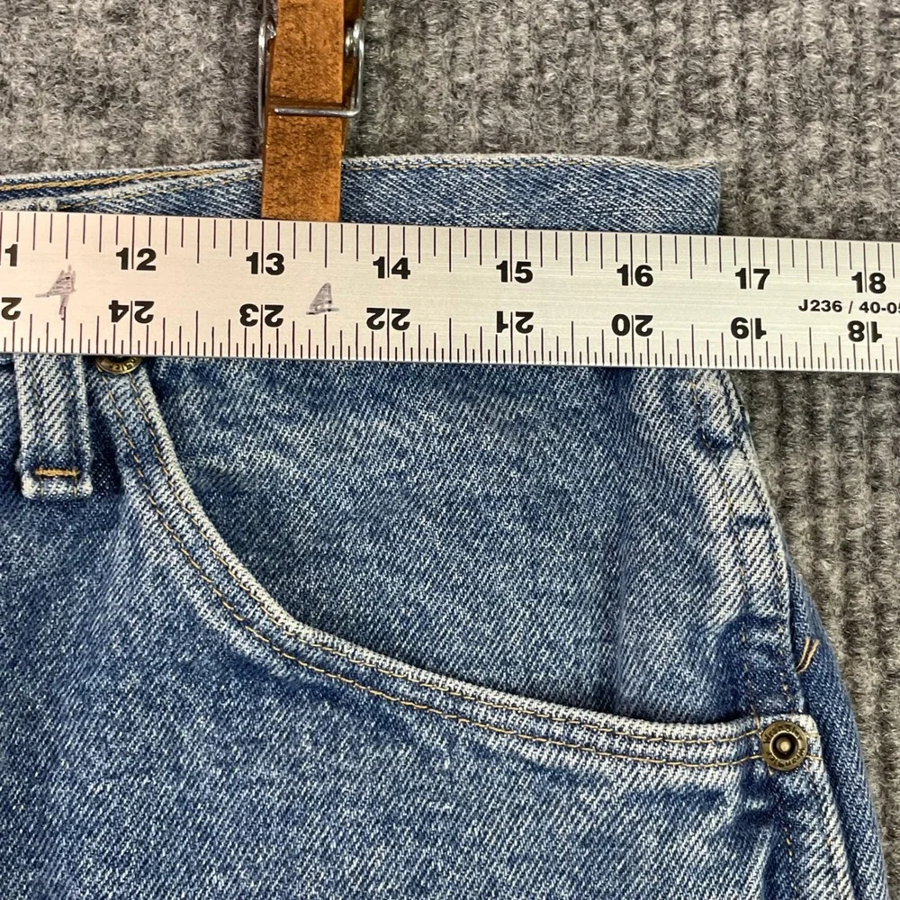 Wrangler Denim Shorts Women 33 Blue Cut Off High Rise Raw Hem 96501DS Vintage